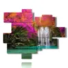 tableaux modernes cascade enchantee - version: 12 pannelli 179x146cm