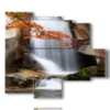 painting waterfall water in spring - version: 5 pannelli 104x90cm