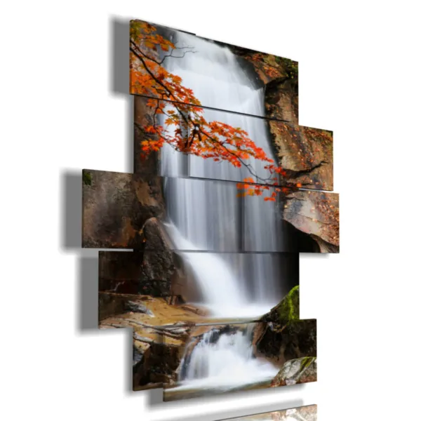 Wasserfallbild im Frühling