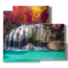 painting on canvas enchanted waterfall - version: 5 pannelli 102x93cm
