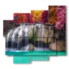 tableau sur toile cascade enchantee - version: 5 pannelli 106x98cm
