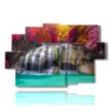 painting on canvas enchanted waterfall - version: 9 pannelli 171x108cm