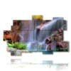 quadro con cascata multipla - version: 11 pannelli 182x115cm