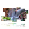 painting with multiple waterfall - version: 9 pannelli 184x100cm