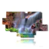 painting with multiple waterfall - version: 12 pannelli 206x119cm