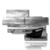 bild boot riva in schwarz weiss - version: 10 pannelli 176x119cm