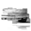 barco cuadro riva en blanco y negro - version: 9 pannelli 180x103cm