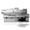 barco cuadro riva en blanco y negro - version: 11 pannelli 197x106cm