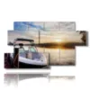 tableaux images bateaux prets pour le voyage - version: 7 pannelli 157x90cm