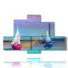 paintings of sailing boats paint effect - version: 6 pannelli 135x85cm