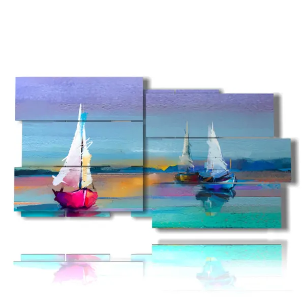 paintings of sailing boats