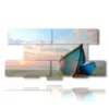 bild boote bei sonnenuntergang in der naehe - version: 8 pannelli 186x97cm