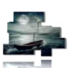 cuadro con barco en el mar tempestuoso - version: 10 pannelli 171x124cm