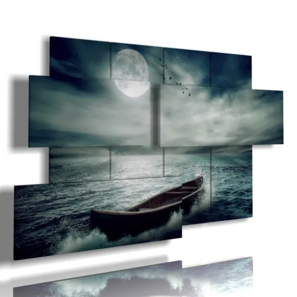 paintings with a boat