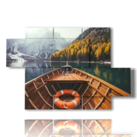 quadro barca sul lago
