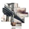 tableau majestueux du pont de brooklyn - version: 13 pannelli 172x153cm