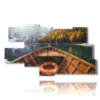 bild boot auf dem bergsee - version: 9 pannelli 180x103cm