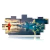 paintings of boats and icebergs - version: 15 pannelli 250x112cm