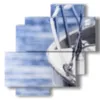 tableaux de voyage bateau - version: 4 pannelli 77x78cm