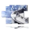 tableaux de voyage bateau - version: 6 pannelli 129x94cm