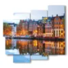 bild mit fotos haeuser amsterdam - version: 5 pannelli 106x98cm