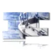 paintings of a voyage boat - version: 9 pannelli 177x101cm
