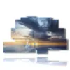das segelboot bild im sonnenuntergang - version: 9 pannelli 173x103cm