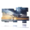 das segelboot bild im sonnenuntergang - version: 11 pannelli 193x115cm