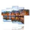tableau avec photos maisons amsterdam - version: 6 pannelli 136x91cm