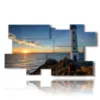 paintings lighthouse sea in the sunset - version: 10 pannelli 186x105cm