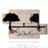 cuadros pintados con escritura en los arboles - version: 5 pannelli 128x85cm