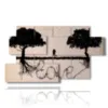 painting paintings with writing in the trees - version: 7 pannelli 157x90cm