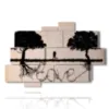 painting paintings with writing in the trees - version: 10 pannelli 173x114cm