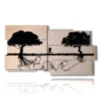 painting paintings with writing in the trees - version: 10 pannelli 183x100cm