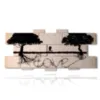 painting paintings with writing in the trees - version: 13 pannelli 233x107cm