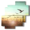 quadri natura astratta in volo - version: 4 pannelli 77x78cm