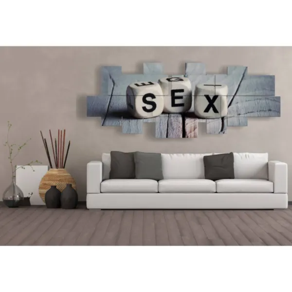 quadro con dadi sex stampe design moderne foto  3d Duudaart