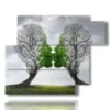 paintings of still life and kissing trees - version: 6 pannelli 122x96cm