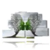 paintings of still life and kissing trees - version: 9 pannelli 173x103cm