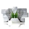 paintings of still life and kissing trees - version: 9 pannelli 182x107cm
