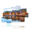 bild mit fotos haeuser amsterdam - version: 10 pannelli 173x114cm