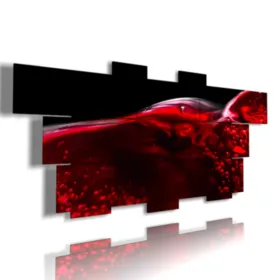 Paintings of women lying in red