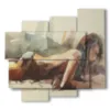 bilder mit liegenden frauen - version: 5 pannelli 106x98cm