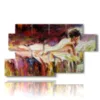 tableaux avec des femmes de dos dans un lit de peinture - version: 7 pannelli 157x90cm