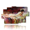 paintings with back women in a painting bed - version: 9 pannelli 171x108cm