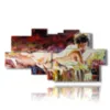 paintings with back women in a painting bed - version: 8 pannelli 184x97cm