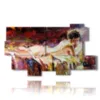 paintings with back women in a painting bed - version: 10 pannelli 190x110cm