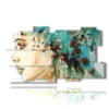 paintings of women in profile with water color paint - version: 11 pannelli 184x104cm