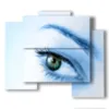 paintings of modern women seductive eye - version: 5 pannelli 89x77cm