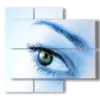 paintings of modern women seductive eye - version: 4 pannelli 91x85cm